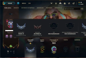 Conta prata 4 com TODOS os champs e 182 Skins + 4 Prestigios - League of Legends LOL