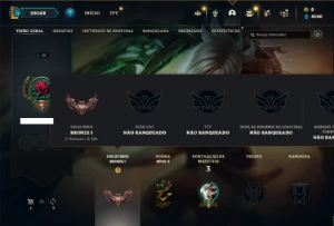 Bronze 1 com 21 Champs e 2 Skins - League of Legends LOL