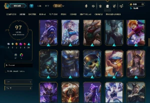 Ferro 1 com 110 Champs e 97 Skins ( MID / JG / ADC ) - League of Legends LOL