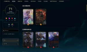 conta lol com 77 skins 2 ULTIMATES, elementalista e guardião - League of Legends