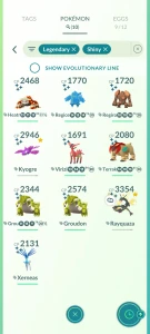 Conta Pokémon GO Nível 56 | Criada em 2019 | Muitos Lendário