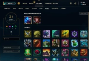 CONTA UNRANKED | NV 31 | 2 CAMP | 43315 ESSÊNCIAS | 130 RP - League of Legends LOL