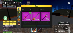 Blox Fruits LVL MAX 2800 | YAMA + SABER | 36M BELI | B001 - Roblox
