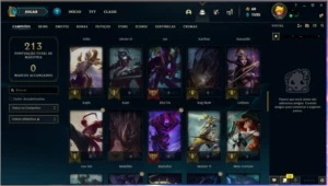 CONTA LOL PLATINA 1 NIVEL 106 COM VARIOS CHAMPS - League of Legends