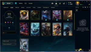 CONTA LOL PLATINA 1 NIVEL 106 COM VARIOS CHAMPS - League of Legends