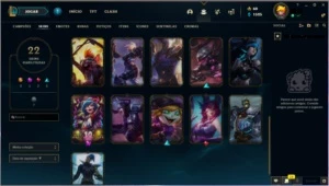 CONTA LOL PLATINA 1 NIVEL 106 COM VARIOS CHAMPS - League of Legends