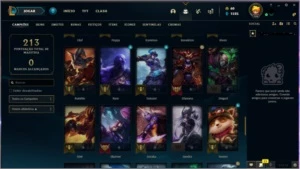 CONTA LOL PLATINA 1 NIVEL 106 COM VARIOS CHAMPS - League of Legends