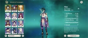 Conta genshin Xiao C1 + Lança de jade + Mona  AR 45 - Genshin Impact