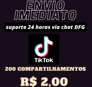 200 Compartilhamentos Video Do Tiktok - Melhor Preco - Redes Sociais