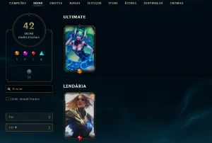 Conta League of Legends Full Acesso - ICONES E URS LOL