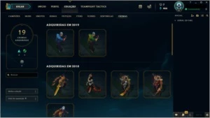 CONTA LOL OURO II, 152 SKINS, 19 CROMAS e 145 CHAMP - League of Legends