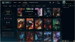 CONTA LOL OURO II, 152 SKINS, 19 CROMAS e 145 CHAMP - League of Legends