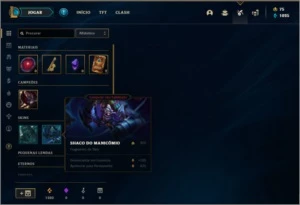 Conta platina 4 baratinha com 5 skins e 33 champs - League of Legends LOL