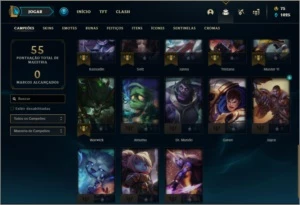 Conta platina 4 baratinha com 5 skins e 33 champs - League of Legends LOL