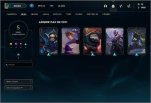 Conta platina 4 baratinha com 5 skins e 33 champs - League of Legends LOL