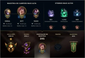 Conta LoL MUITAS skins e minilendas, todos eternos, Etc - League of Legends