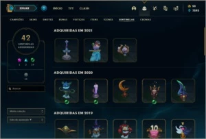 LvL 259, All Champions, 501 Skins, 98 Emotes, 246 Icones... - League of Legends LOL