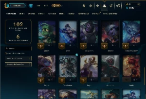 Unranked com 50 Champs e 16 Skins +5 Vitoriosas - League of Legends LOL