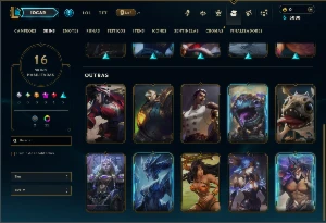 Unranked com 50 Champs e 16 Skins +5 Vitoriosas - League of Legends LOL