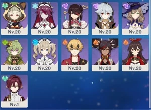 Yelan + Raiden + Ayaka + Zhongli + Albedo - Genshin Impact