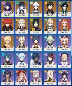 Yelan + Raiden + Ayaka + Zhongli + Albedo - Genshin Impact