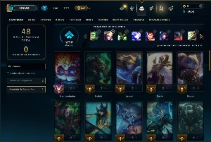 Mestre com 45 Champs e 2 Skins - League of Legends LOL