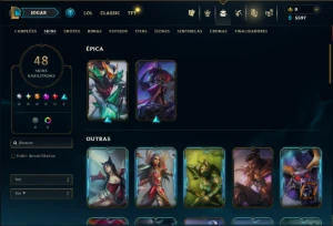 Prata 3 com 45 Champs e 48 Skins ( MAIN ADC ) - League of Legends LOL