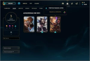 Conta ouro 2 com 3 skins e 24 champs - League of Legends LOL