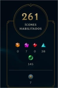 Conta lol com 481 skins, diamante 3, muitas coisas raras - League of Legends