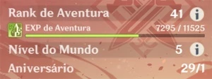 Conta genshin com shogun + nvl 41conta +40 dia de gemas - Genshin Impact