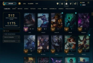 Prata 4 com 150 Champs e 136 Skins ( JG / SUP ) - League of Legends LOL