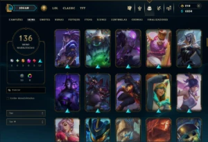 Prata 4 com 150 Champs e 136 Skins ( JG / SUP ) - League of Legends LOL