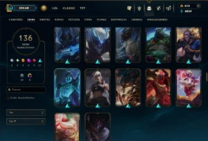 Prata 4 com 150 Champs e 136 Skins ( JG / SUP ) - League of Legends LOL