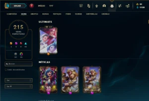 Prata 4 com TODOS os champs e 215 Skins + 2 Prestigios - League of Legends LOL