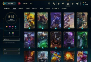 Prata 4 com TODOS os champs e 215 Skins + 2 Prestigios - League of Legends LOL