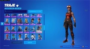 conta Fortnite rara. com renegade flamejante, etc