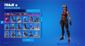 conta Fortnite rara. com renegade flamejante, etc