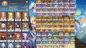 CONTA GENSHIN AR57 c 9 PERSONAGENS 5* + 3 ARMAS 5* E 27 WISH - Genshin Impact