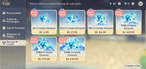 CONTA GENSHIN AR57 c 9 PERSONAGENS 5* + 3 ARMAS 5* E 27 WISH - Genshin Impact