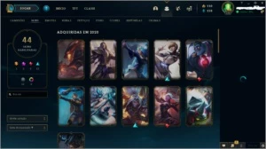 Conta no League of Legends Platina 1/ 99 Champions/ 44 Skins LOL