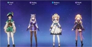 AR38, KEQING 2*, VENTI, FISCHL 5*, XIANLING 4* - Genshin Impact