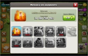 Clash of Clans - Centro de Vila 9 quase full.