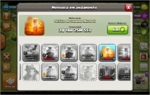 Clash of Clans - Centro de Vila 9 quase full.