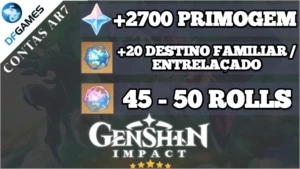 Contas para rerrol 40 a 50 rolls - Genshin Impact