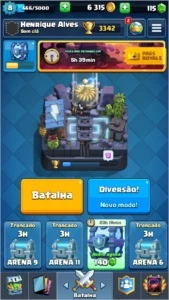 Clash Royale:Arena 11,com troca de nome,level 8,ledarias 2