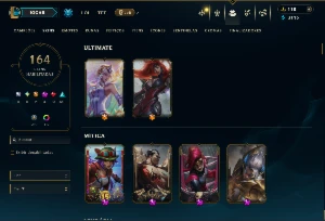 Prata 1 com TODOS os Champs e 164 Skins +3 Prestigios - League of Legends LOL