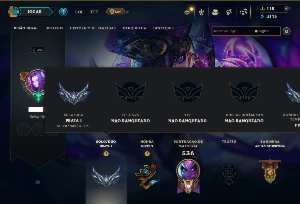 Prata 1 com TODOS os Champs e 164 Skins +3 Prestigios - League of Legends LOL