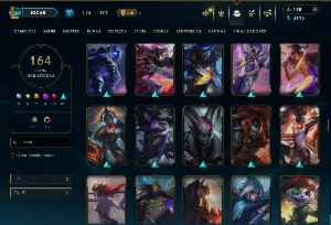 Prata 1 com TODOS os Champs e 164 Skins +3 Prestigios