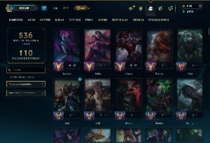 Prata 1 com TODOS os Champs e 164 Skins +3 Prestigios - League of Legends LOL