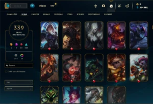 Conta Prata 1 com TODOS os champs e 339 Skins ( MAIN ADC ) - League of Legends LOL